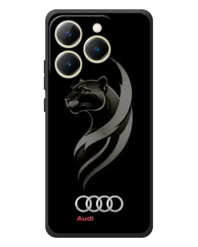 Чехол для Realme 15T с картинкой «Графика — пантера и Audi» Чехол для Realme 15T с картинкой «Графика — пантера и Audi»