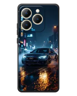 Чехол для Realme 15T с картинкой «Ночной город и Audi»