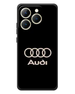 Чехол для Realme 15T с картинкой «Audi — золотой логотип»