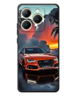 Чехол для Realme 15T с картинкой «Audi — закат»