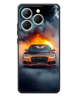 Чехол для Realme 15T с картинкой «Audi в огненном дыму»