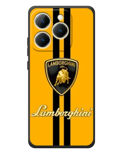 Чехол для Realme 15T с картинкой «Lamborghini Stripe желтый»