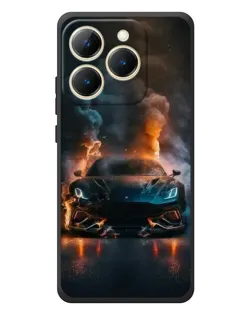 Чехол для Realme 15T с картинкой «Lamborghini дымная эстетика»