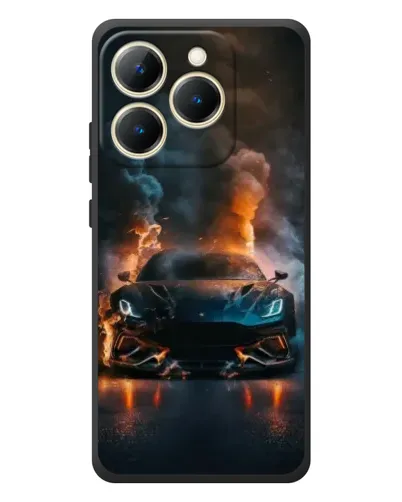Чехол для Realme 15T с картинкой «Lamborghini дымная эстетика»