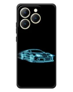 Чехол для Realme 15T с картинкой «Неоновый контур Lamborghini»