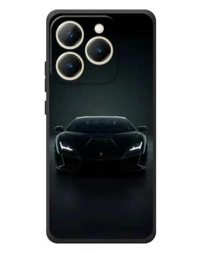 Чехол для Realme 15T с картинкой «Черный Lamborghini Aventador»