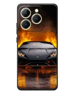 Чехол для Realme 15T с картинкой «Lamborghini в огне»