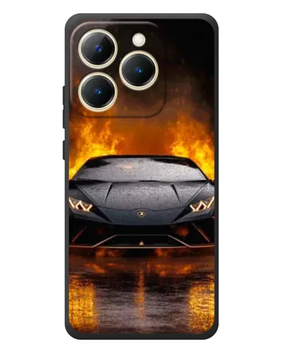 Чехол для Realme 15T с картинкой «Lamborghini в огне»