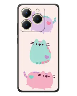 Чехол для Realme 15T с картинкой «Pusheen трио»