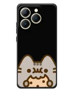 Чехол для Realme 15T с картинкой «Пушин на черном»