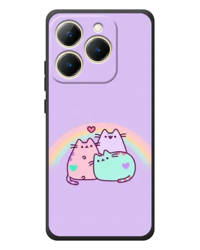Чехол для Realme 15T с картинкой «Радужные Пушины»