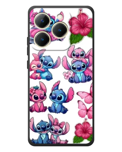 Чехол для Realme 15T с картинкой «Стикеры Stitch и Angel»