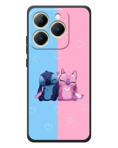 Чехол для Realme 15T с картинкой «Stitch и Angel Love»