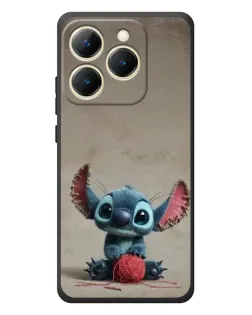 Чехол для Realme 15T с картинкой «Стич на коричневом фоне»