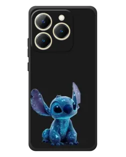 Чехол для Realme 15T с картинкой «Стич на черном»