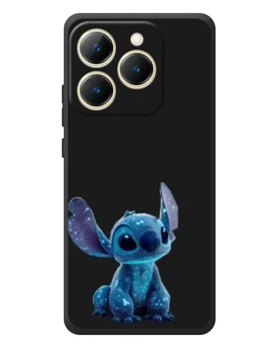 Чехол для Realme 15T с картинкой «Стич на черном»
