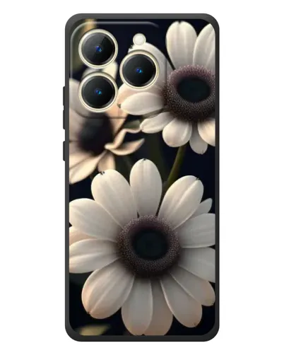 Чехол для Realme 15T с картинкой «Белые маргаритки макро»