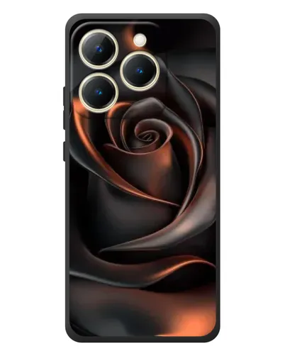 Чехол для Realme 15T с картинкой «Шелковая черная роза»