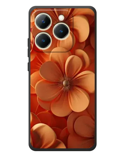 Чехол для Realme 15T с картинкой «Оранжевый макро цветок»