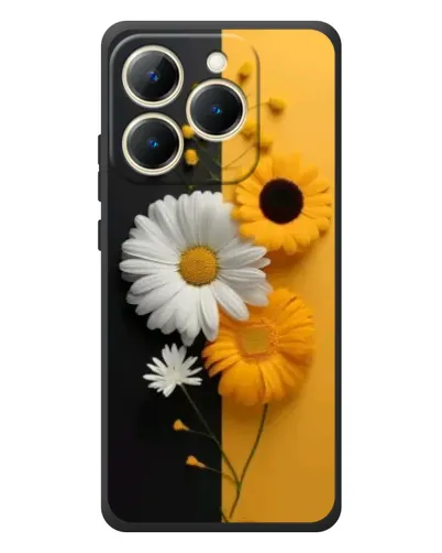 Чехол для Realme 15T с картинкой «Подсолнух и ромашка»