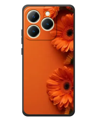 Чехол для Realme 15T с картинкой «Оранжевые герберы»
