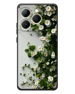 Чехол для Realme 15T с картинкой «Ветка мелких белых цветов»