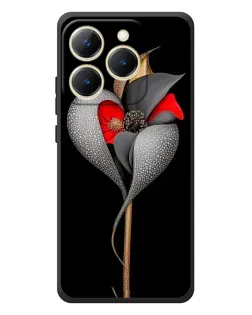 Чехол для Realme 15T с картинкой «Серебряный фантазийный цветок»