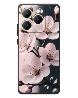 Чехол для Realme 15T с картинкой «Нежная сакура и капли»