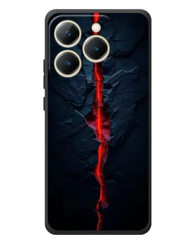 Чехол для Realme 15T с картинкой «Kрасная лавовая трещина»