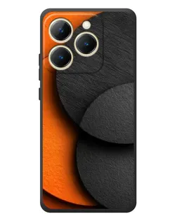 Чехол для Realme 15T с картинкой «Геометрия оранжевых кругов»
