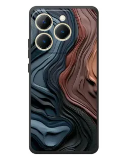 Чехол для Realme 15T с картинкой «Цветные волны каньона»