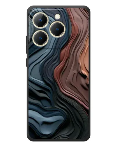 Чехол для Realme 15T с картинкой «Цветные волны каньона»