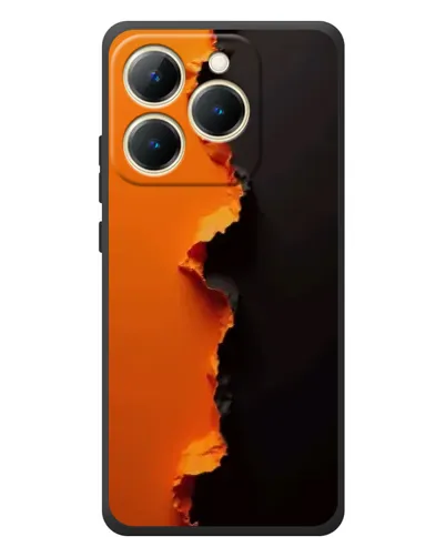 Чехол для Realme 15T с картинкой «Оранжевый разлом»
