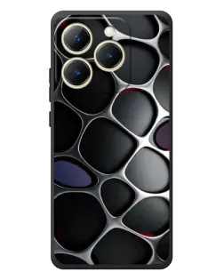 Чехол для Realme 15T с картинкой «Объемная темная решетка»