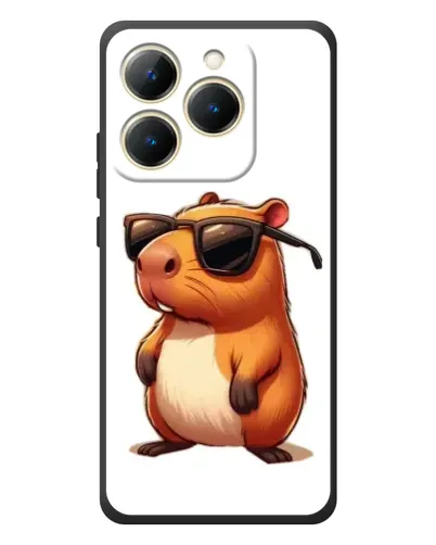 Чехол для Realme 15T с картинкой «Капибара в очках»