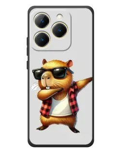 Чехол для Realme 15T с картинкой «Капибара рэпер даб»