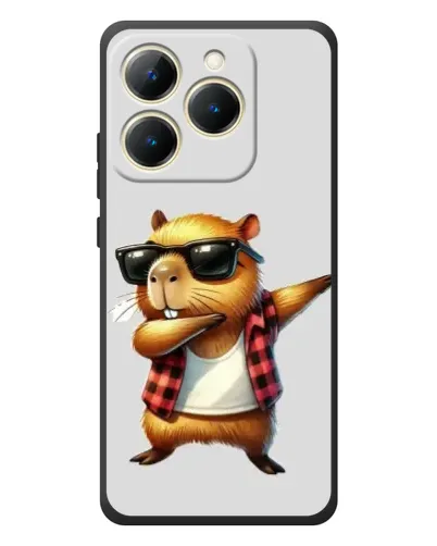 Чехол для Realme 15T с картинкой «Капибара рэпер даб»