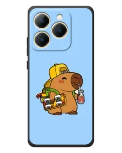 Чехол для Realme 15T с картинкой «Капибара на скейте»