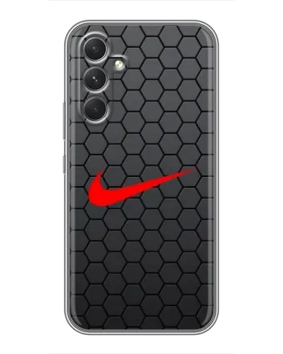 Чохол для Realme 15x з картинкою «Nike — карбонова сітка»