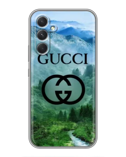 Чехол для Realme 15x с картинкой «Gucci — горный пейзаж»