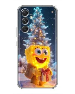 Чохол для Realme 15x з картинкою «Різдвяний Спанч Боб»