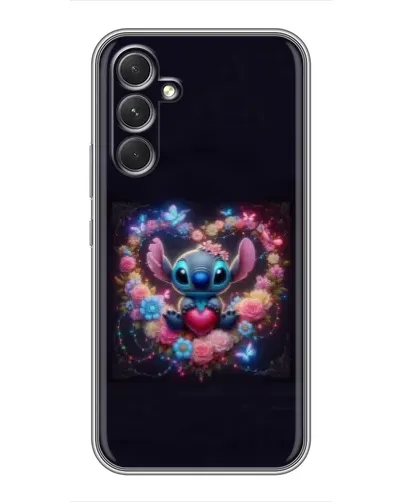 Чохол для Realme 15x з картинкою «Stitch у квітах»