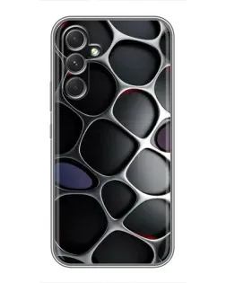 Чехол для Realme 15x с картинкой «Объемная темная решетка»