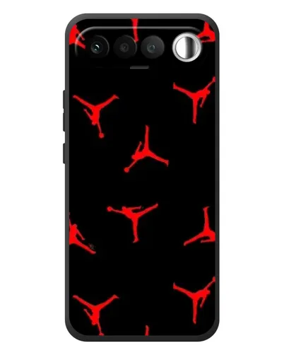 Чехол для RealMe 16 5G с картинкой «Jordan Red Pattern»