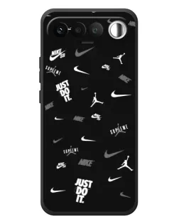 Чехол для RealMe 16 5G с картинкой «Nike Black Pattern»