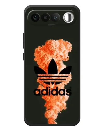 Чехол для RealMe 16 5G с картинкой «Оранжевый дым Adidas»
