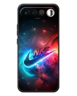 Чехол для RealMe 16 5G с картинкой «Огненный логотип Nike»
