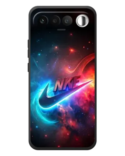 Чехол для RealMe 16 5G с картинкой «Огненный логотип Nike»
