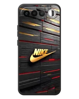 Чехол для RealMe 16 5G с картинкой «Золотой Nike на металле»
