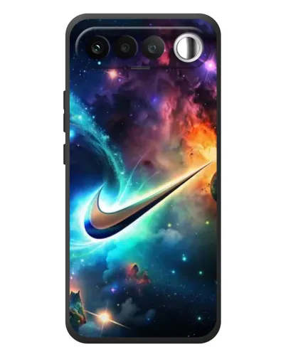 Чехол для RealMe 16 5G с картинкой «Космический Nike Swoosh»